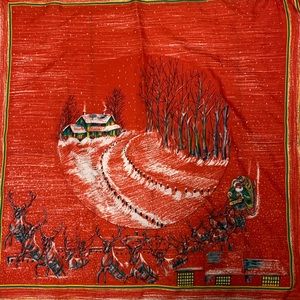 🌻3/25 Christmas silk square scarf